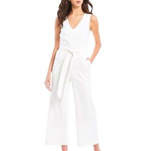 Antonio Melani Lola White Linen Jumpsuit